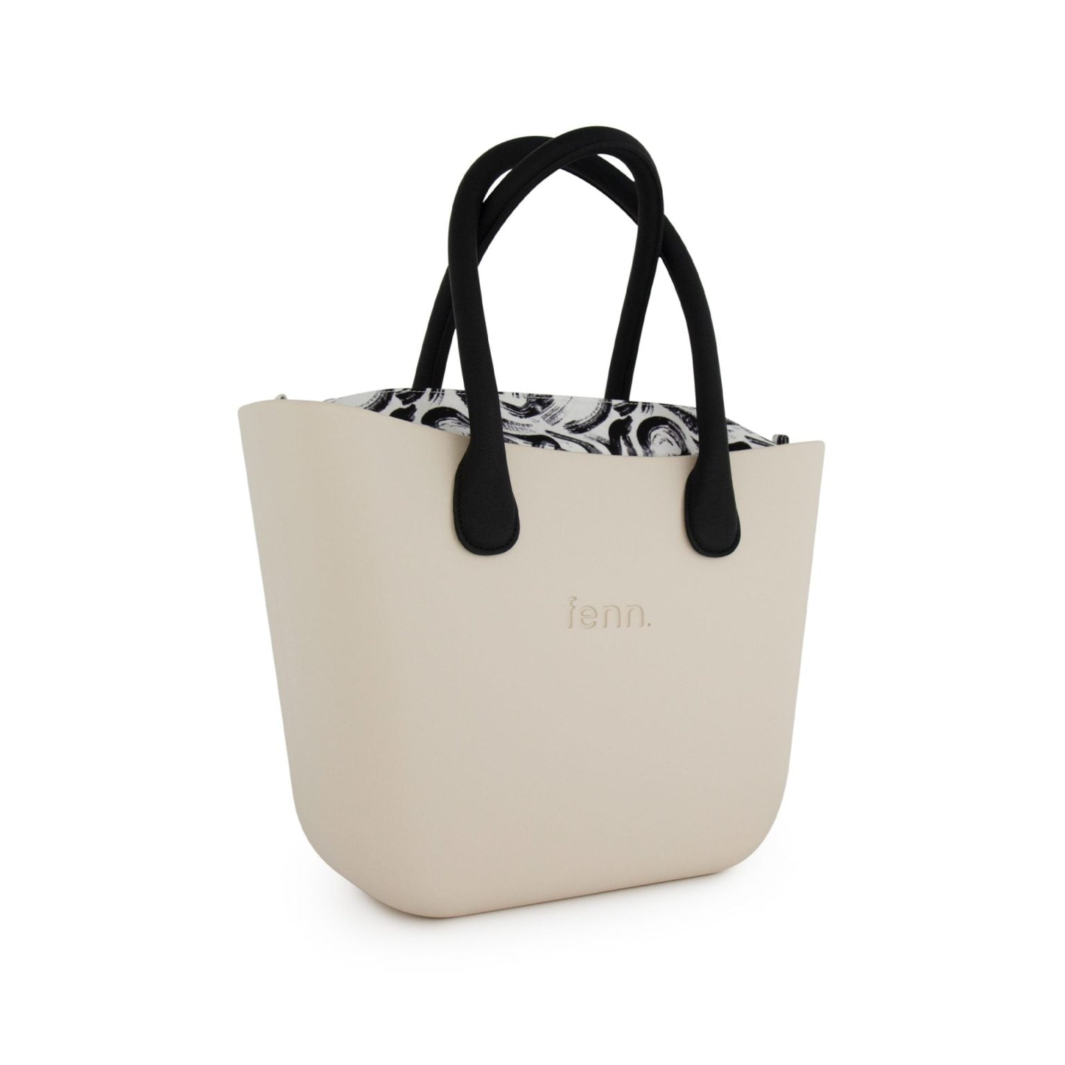 Fenn Original Collection – Champagne – Pattern Inner – Silver Zip – Black Round Handle