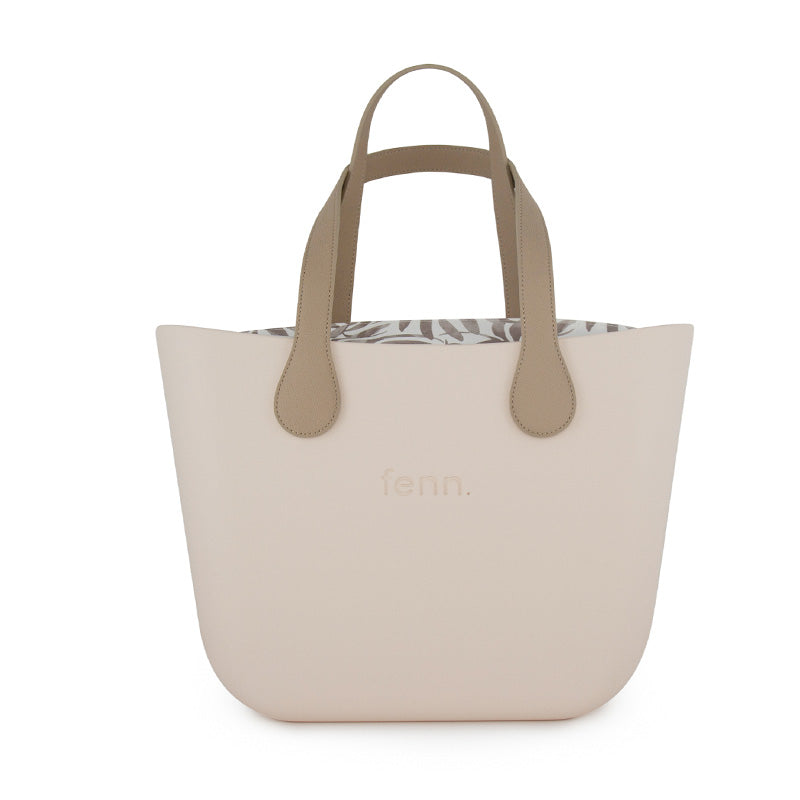 Original Collection – Nude – Pattern Inner – Gold Zip – Light Stone Flat Handle