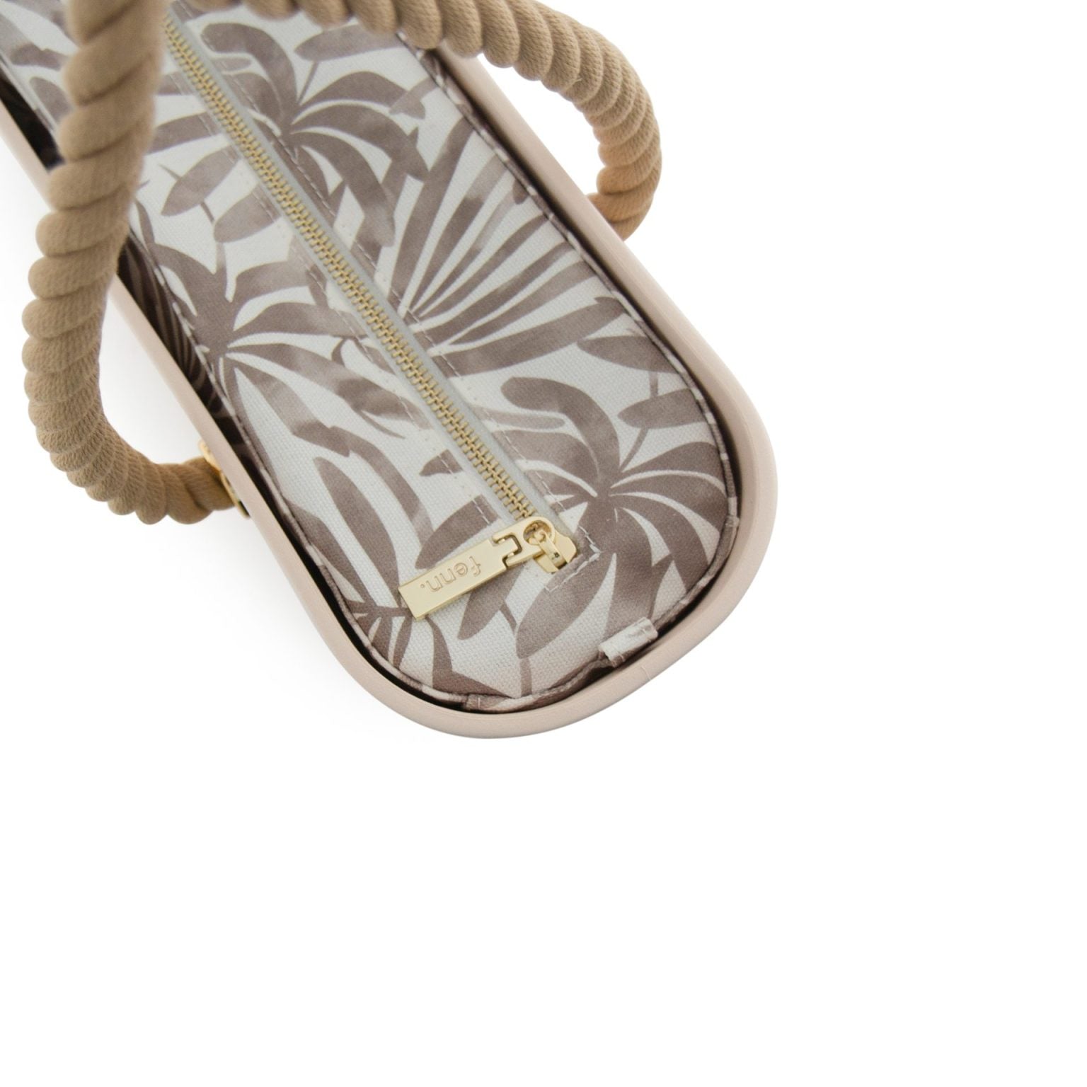 Original Collection – Nude – Pattern Inner – Gold Zip – Beige Rope Handle