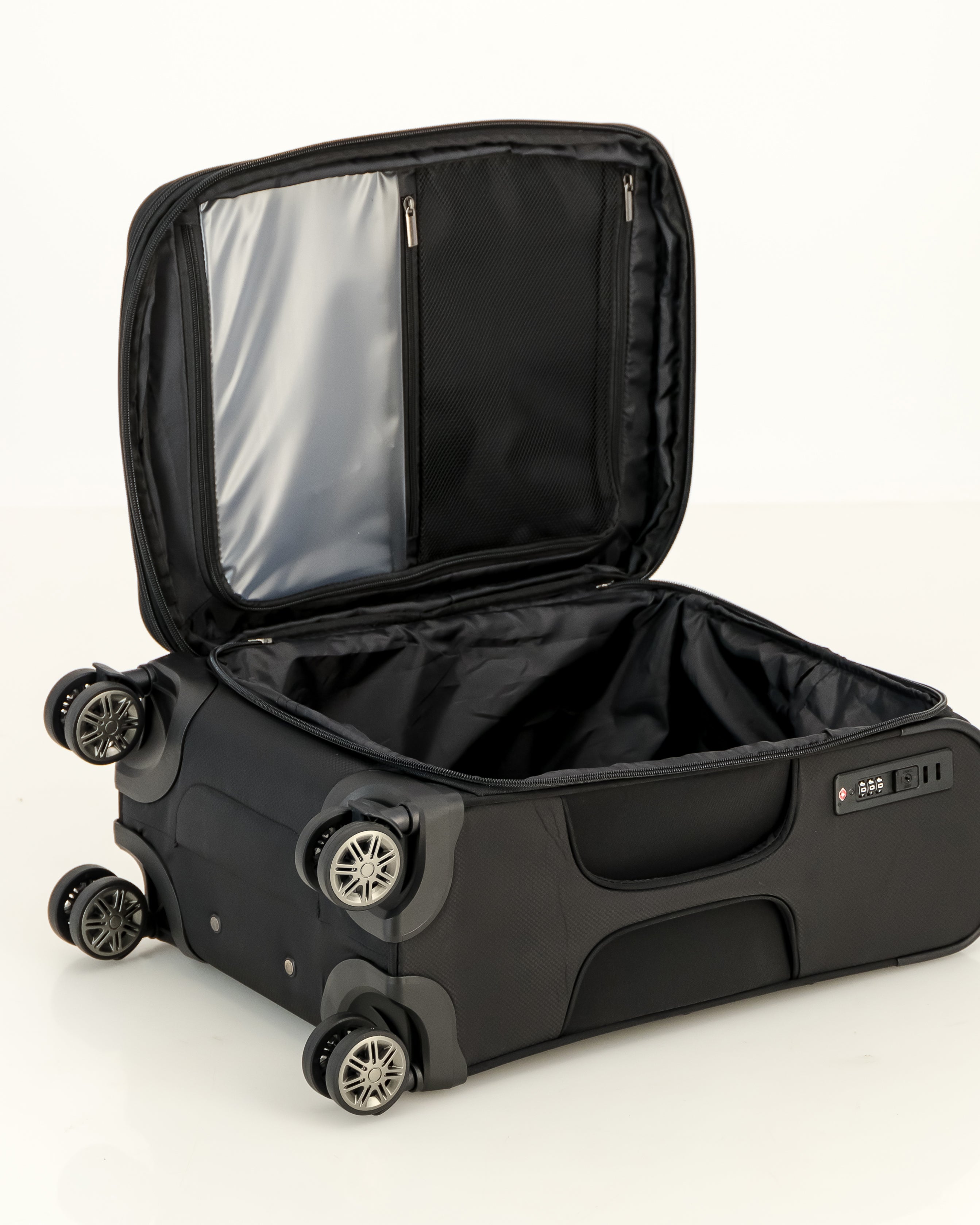 So-Fly X-Lite 3 Piece 4 Wheel Spinner Suitcase Set - Black