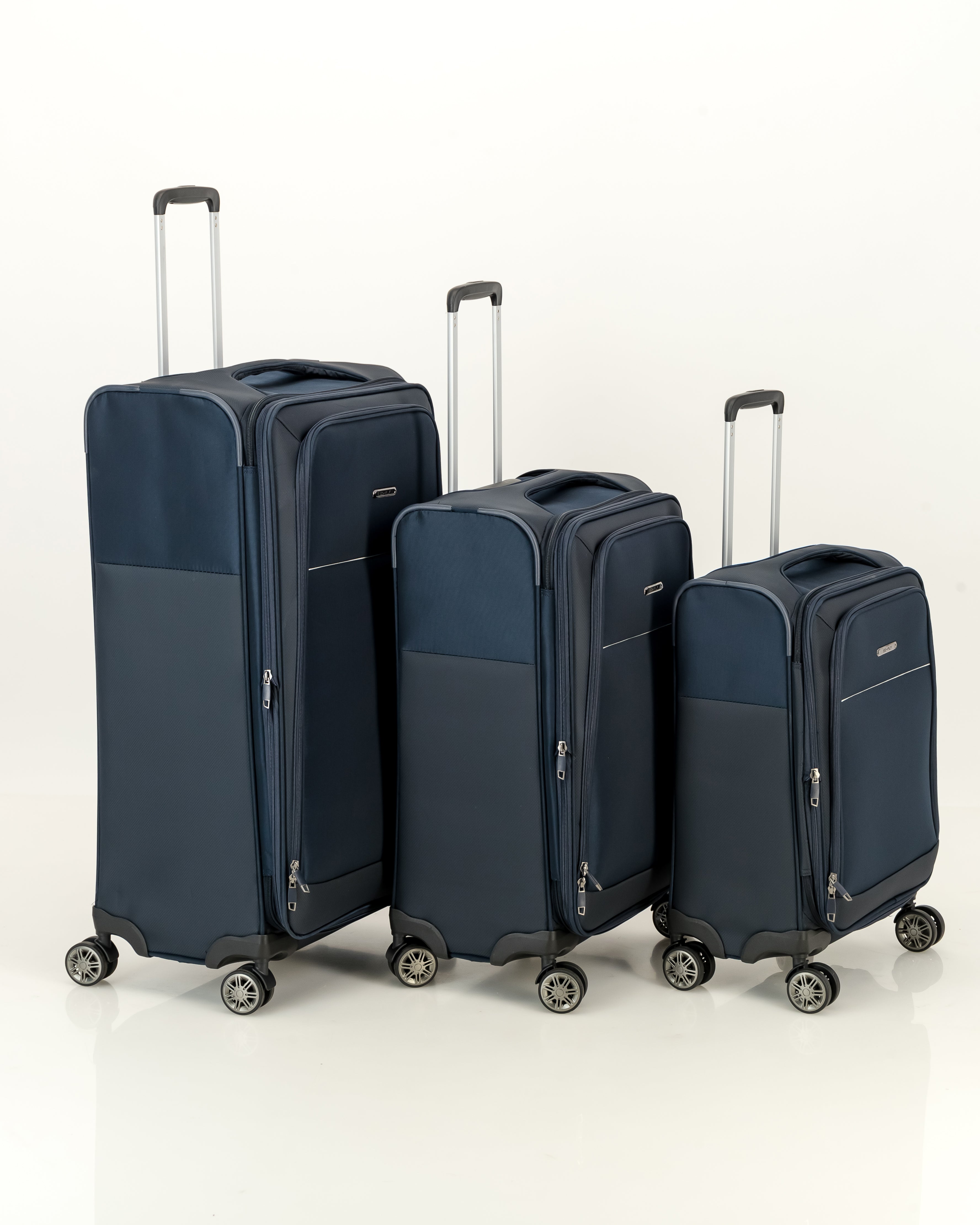 So-Fly X-Lite 3 Piece 4 Wheel Spinner Suitcase Set - Navy