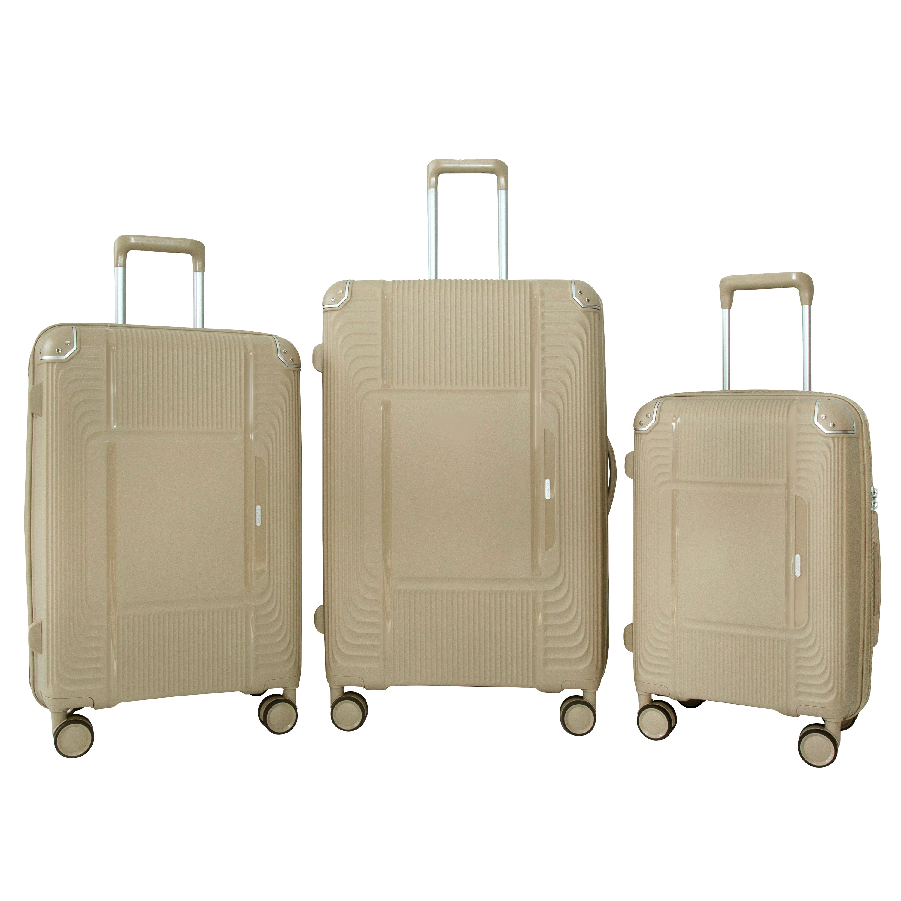 EVOLUTION SAINT LUCIA 3PC SPINNER LUGGAGE SET + MEMORY FOAM PILLOW