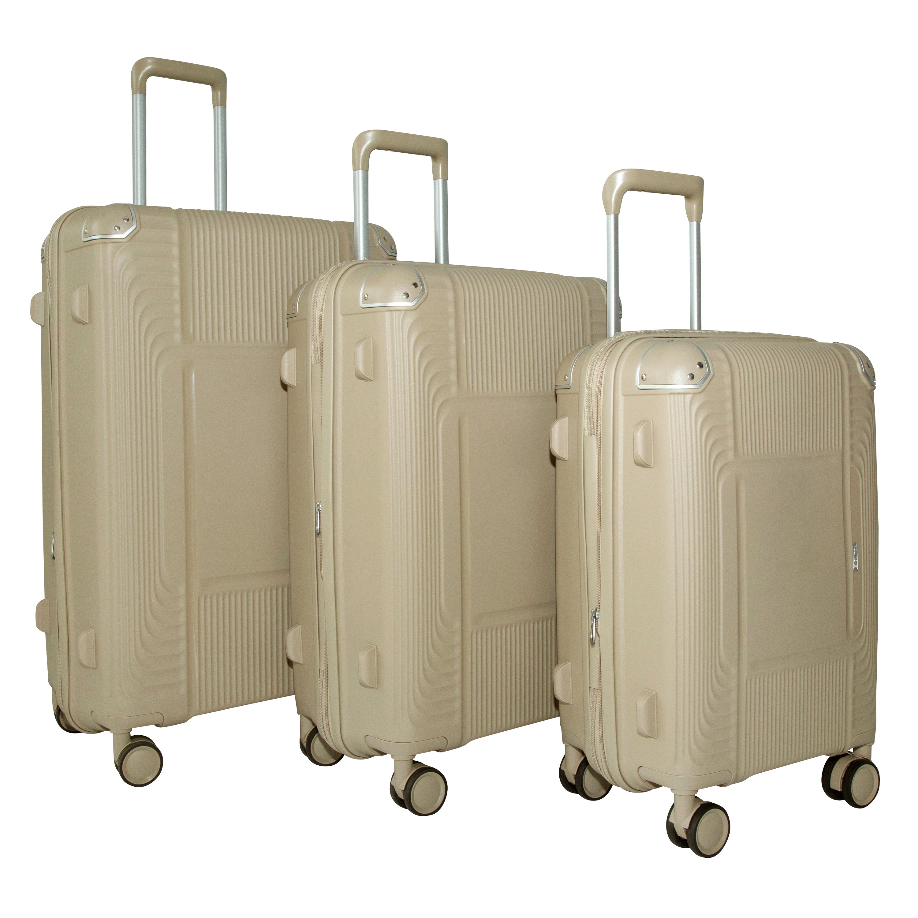 EVOLUTION SAINT LUCIA 3PC SPINNER LUGGAGE SET + MEMORY FOAM PILLOW