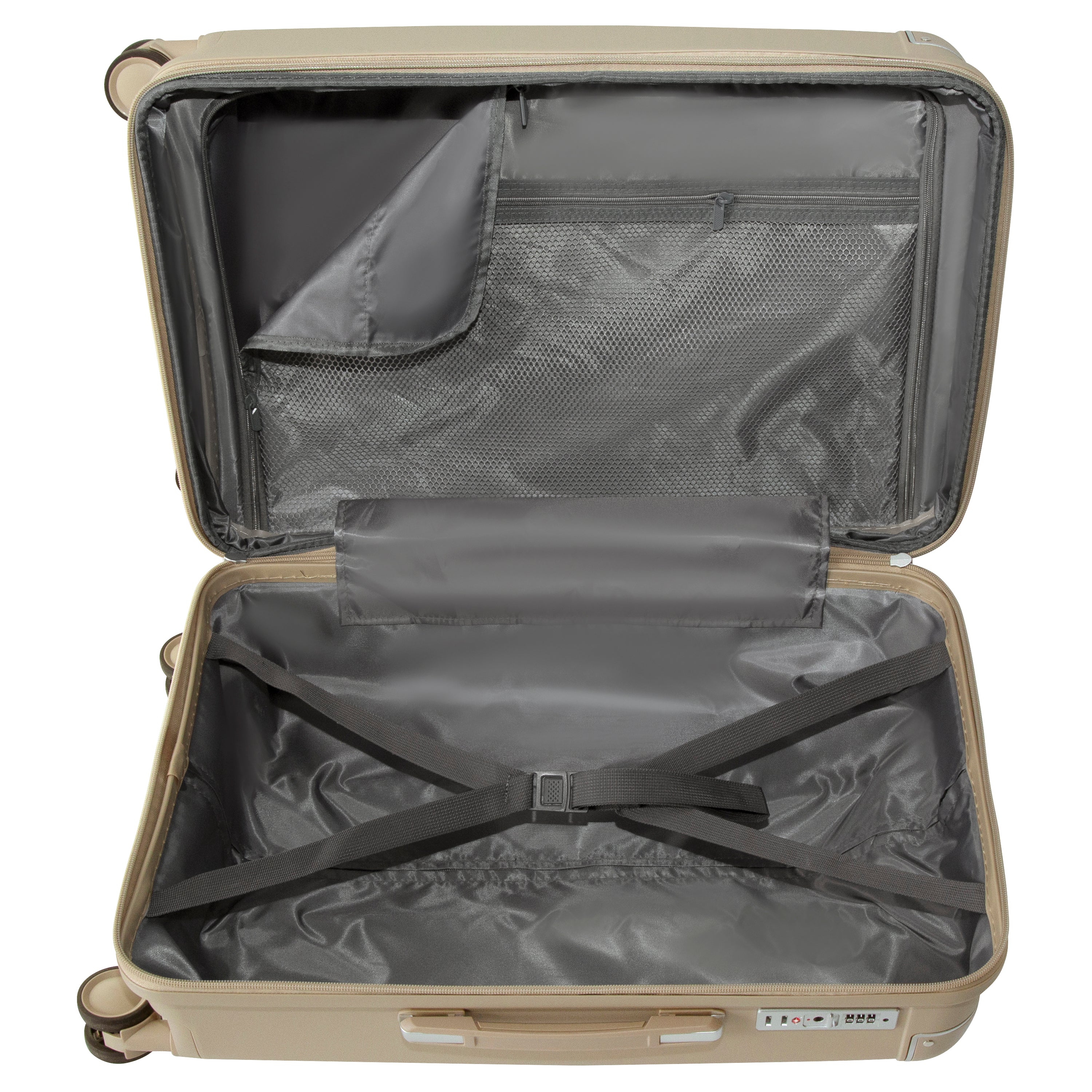 EVOLUTION SAINT LUCIA 3PC SPINNER LUGGAGE SET + MEMORY FOAM PILLOW