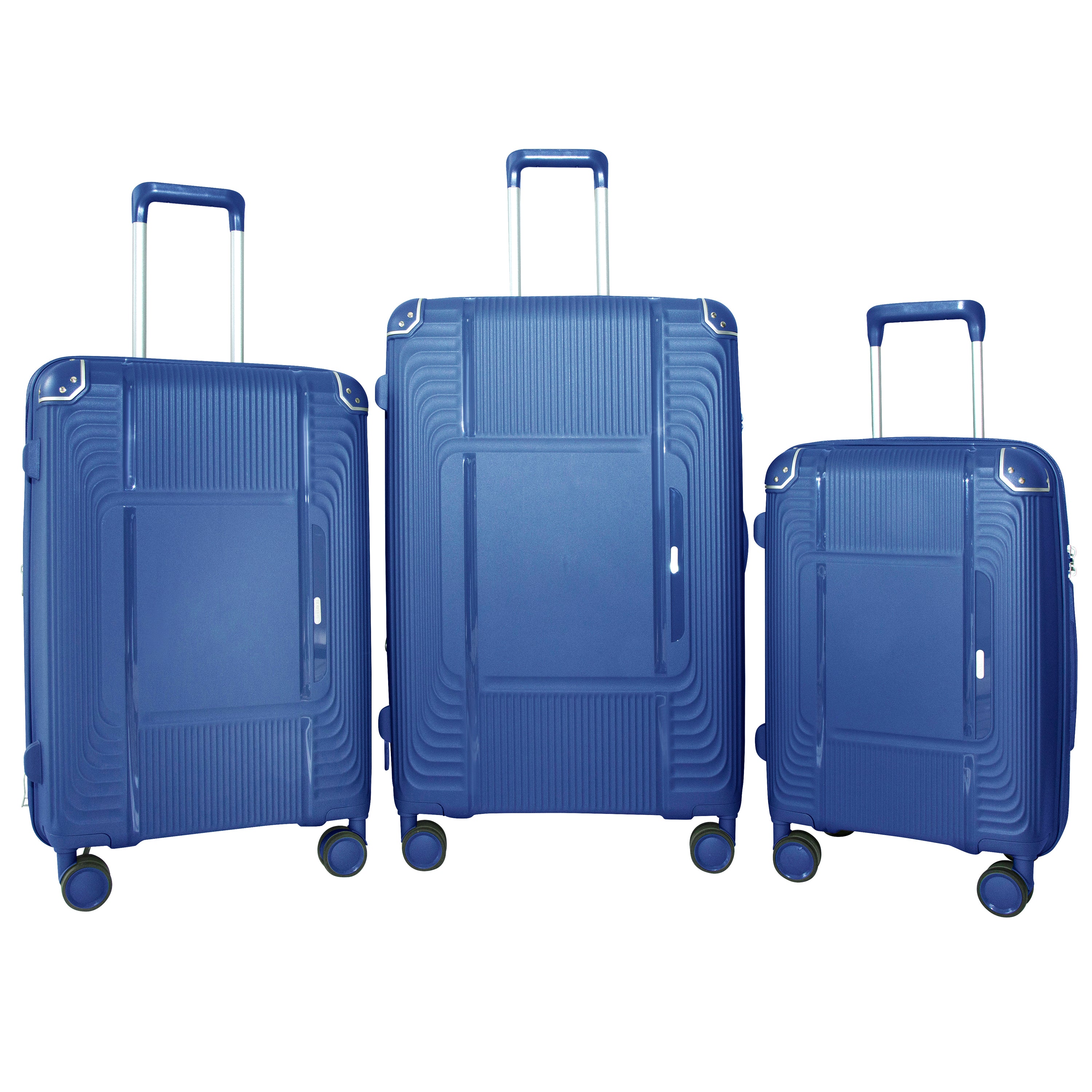 EVOLUTION SAINT LUCIA 3PC SPINNER LUGGAGE SET + MEMORY FOAM PILLOW