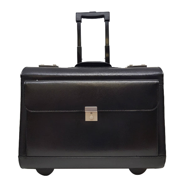 Gino De Vinci Leather Pilot Case Black