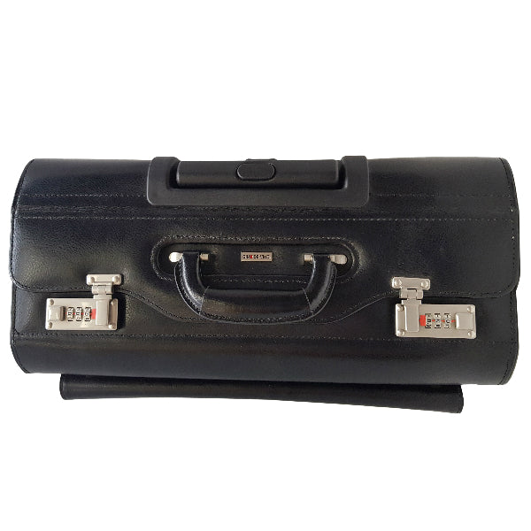 Gino De Vinci Leather Pilot Case Black
