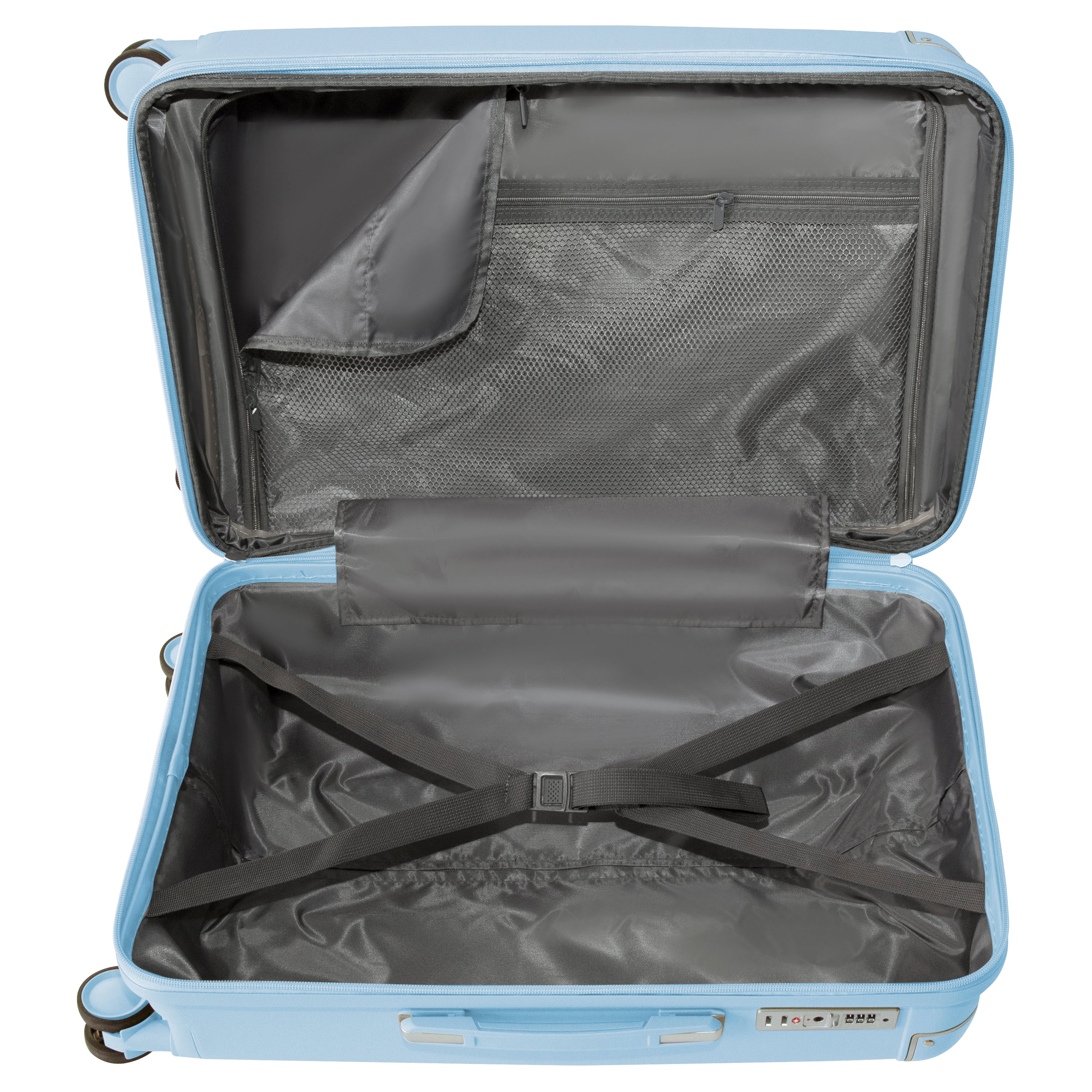 EVOLUTION SAINT LUCIA 3PC SPINNER LUGGAGE SET + MEMORY FOAM PILLOW