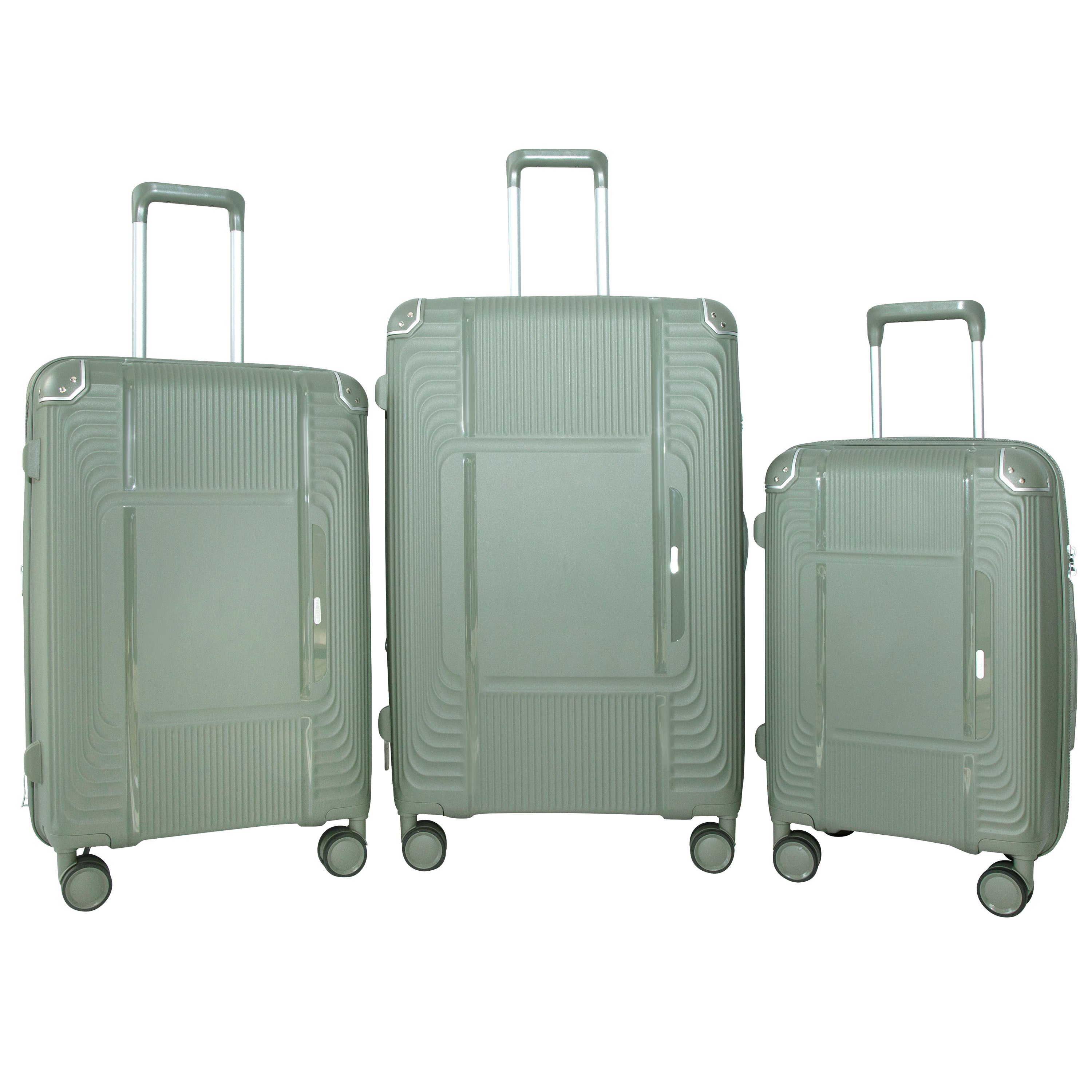 EVOLUTION SAINT LUCIA 3PC SPINNER LUGGAGE SET + MEMORY FOAM PILLOW