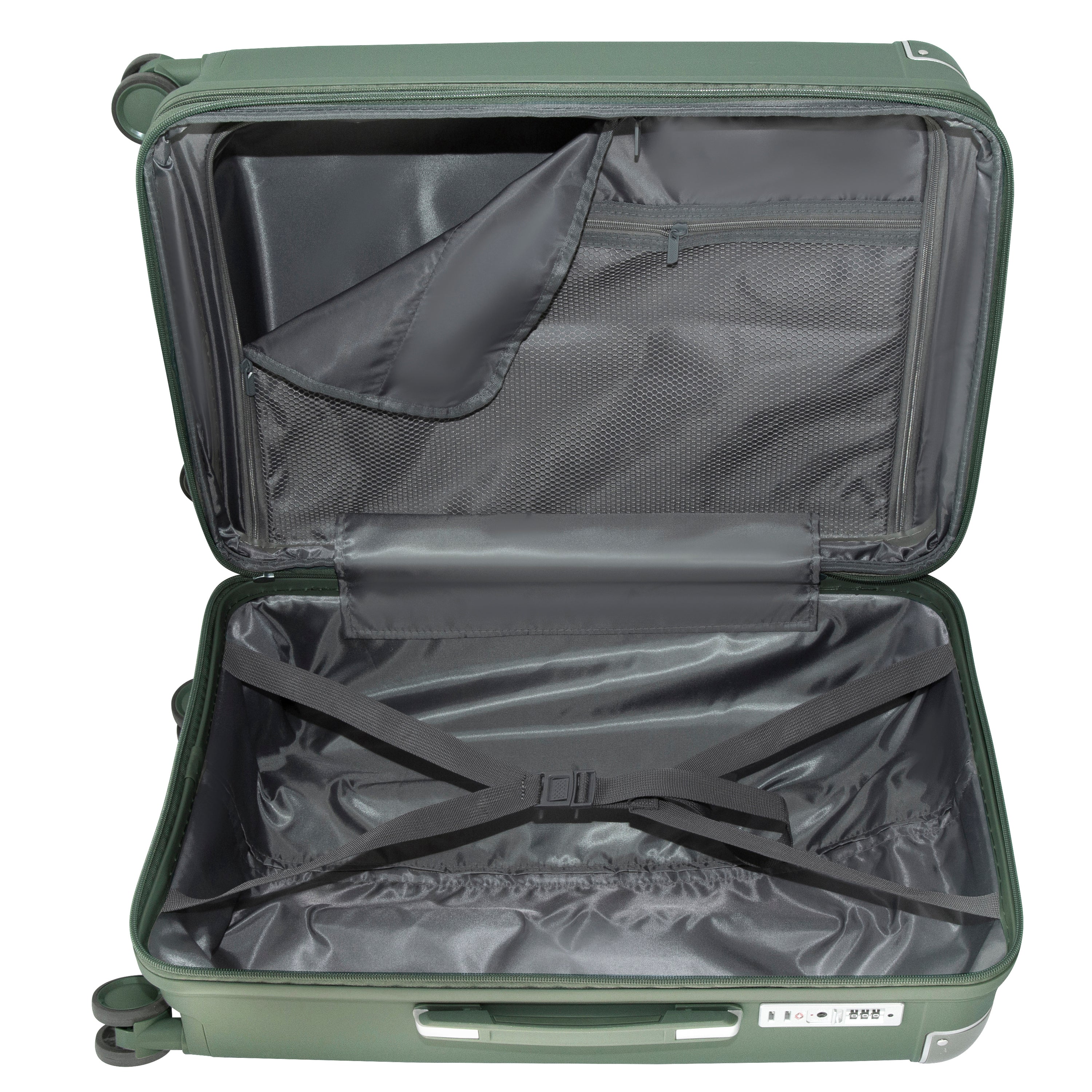 EVOLUTION SAINT LUCIA 3PC SPINNER LUGGAGE SET + MEMORY FOAM PILLOW