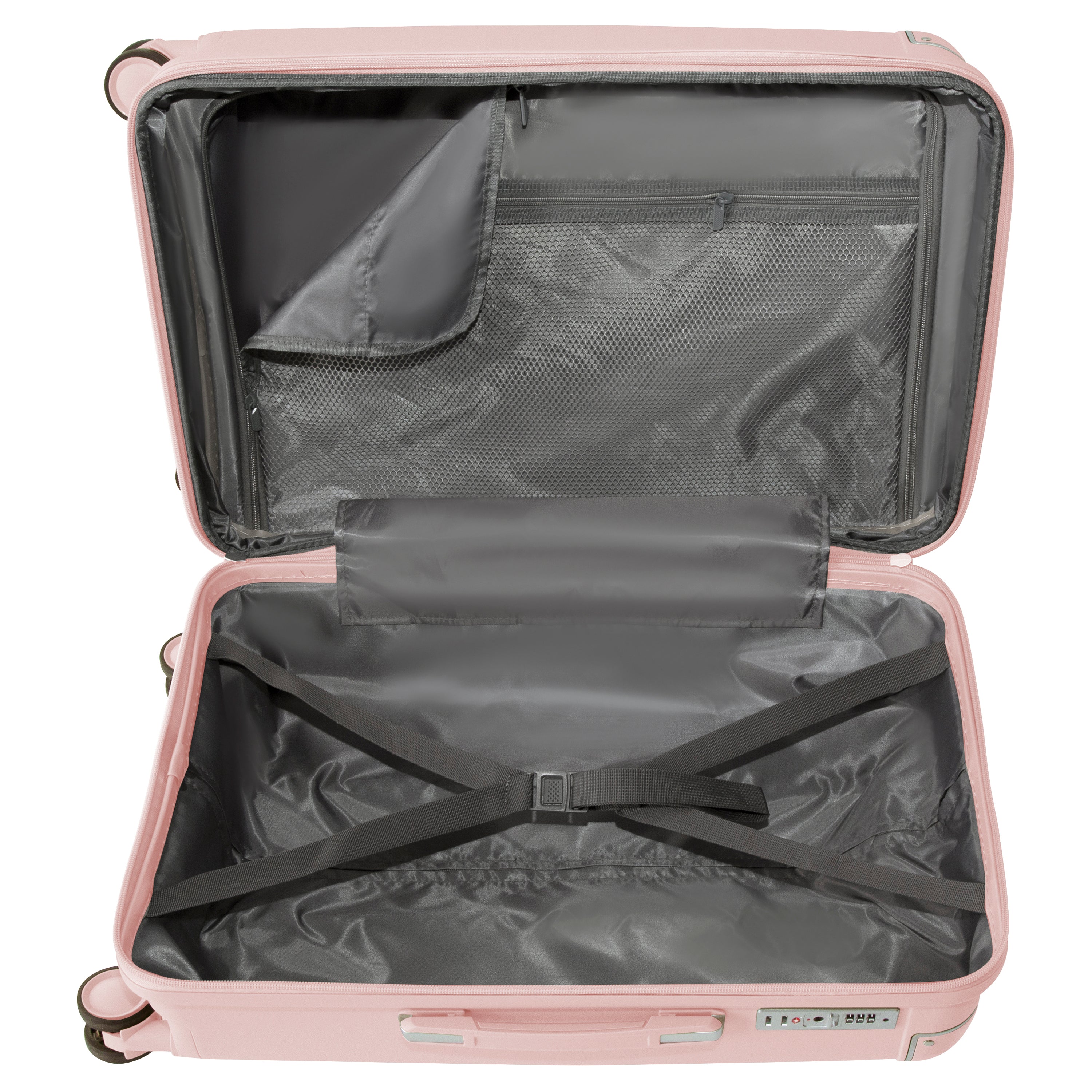 EVOLUTION SAINT LUCIA 3PC SPINNER LUGGAGE SET + MEMORY FOAM PILLOW