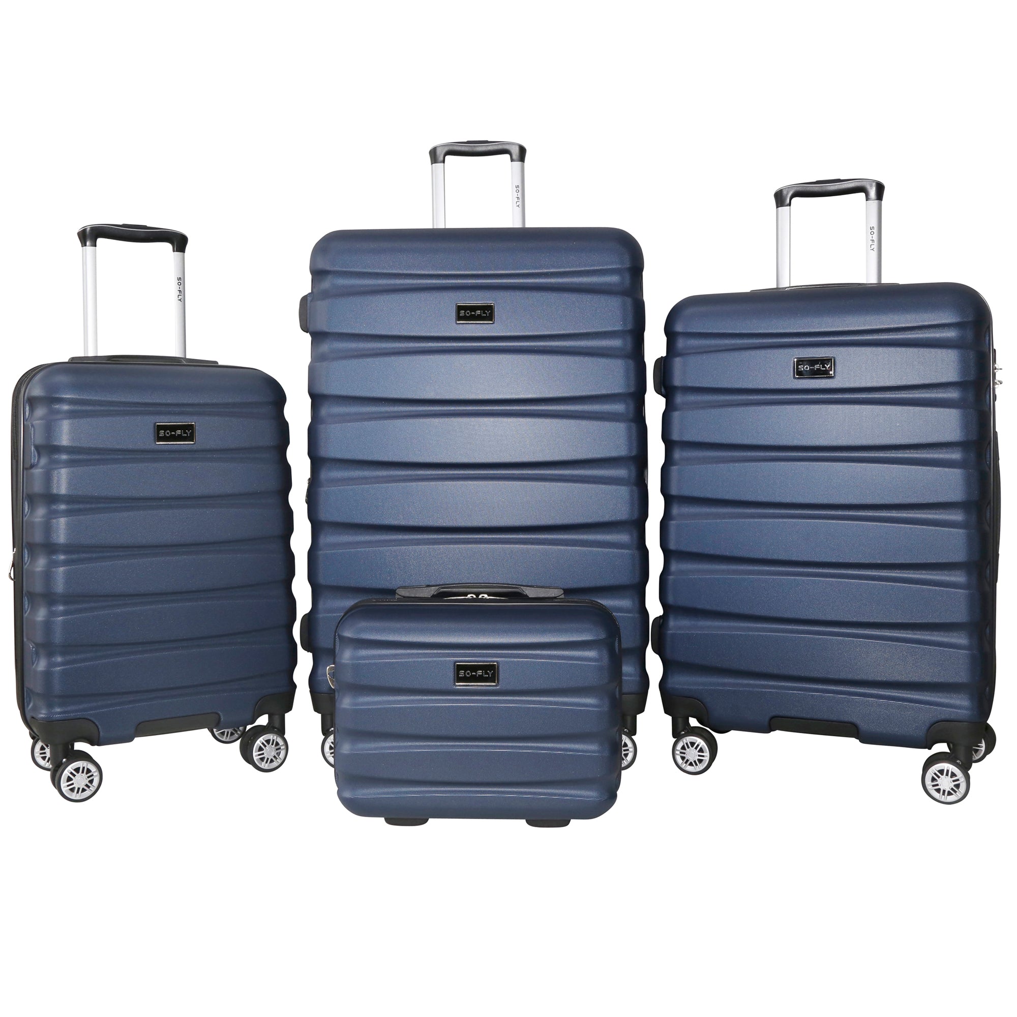 So-Fly Wave 4 Piece Spinner Luggage Set + 1 LUGGAGE PROTECTOR