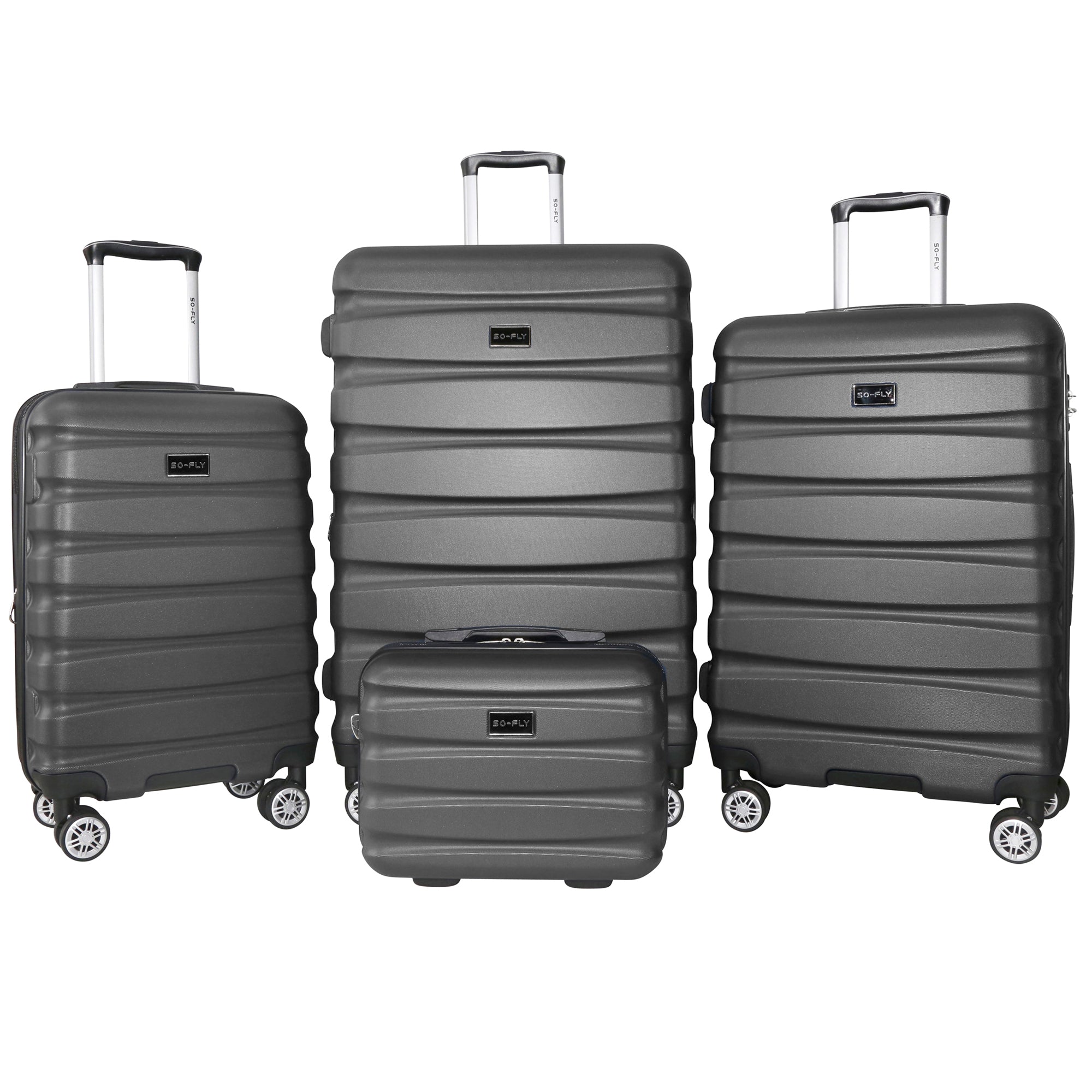 So-Fly Wave 4 Piece Spinner Luggage Set + 1 LUGGAGE PROTECTOR