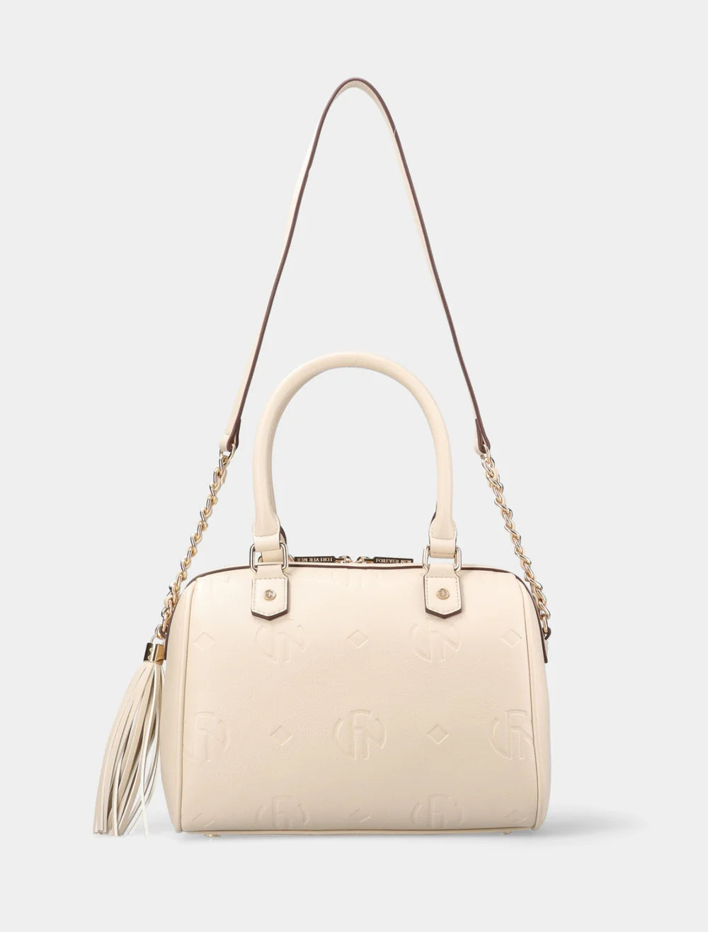 Forever New Rosie Embossed Print Barrel Bag