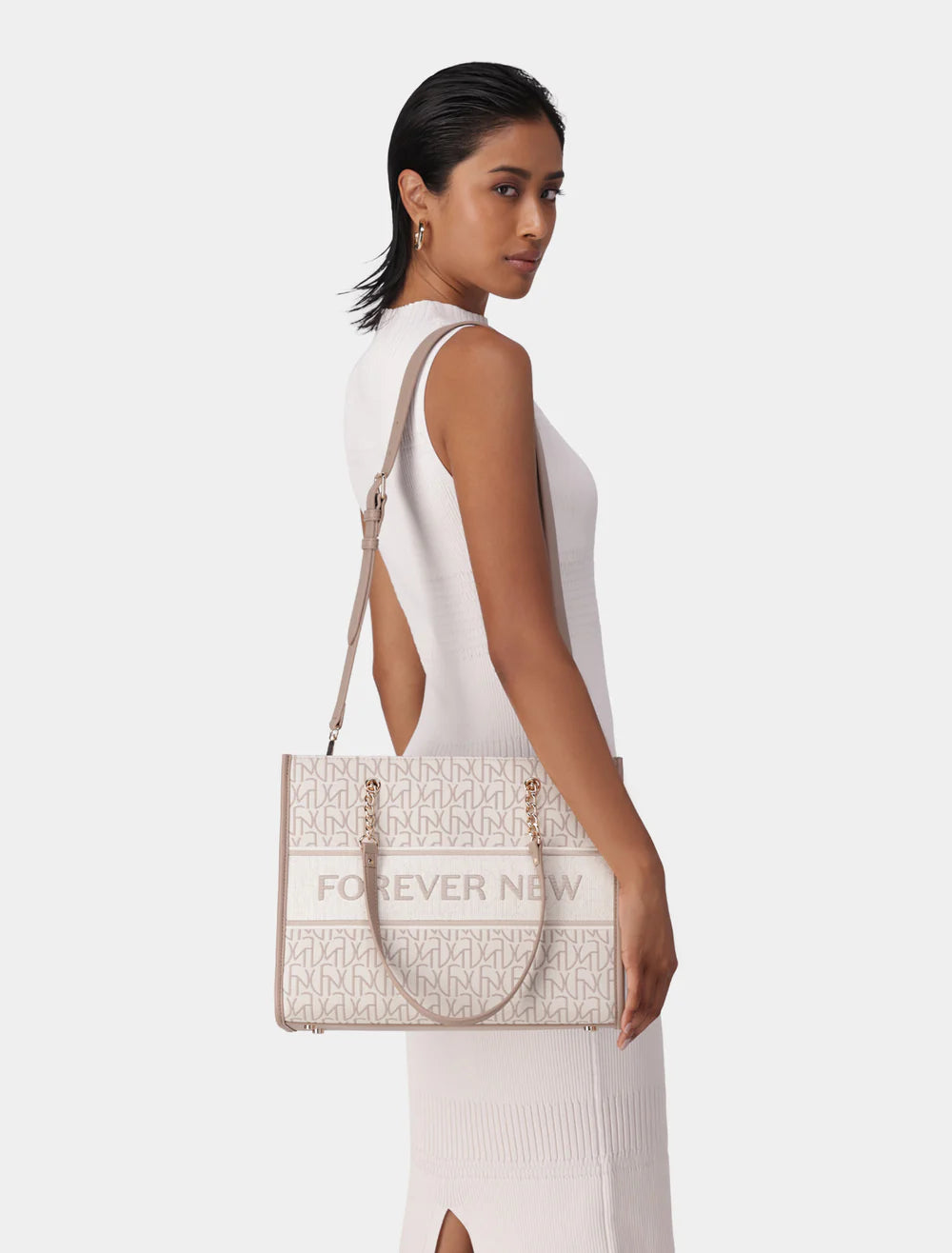 Forever New Harper Jaquard Shopper Bag