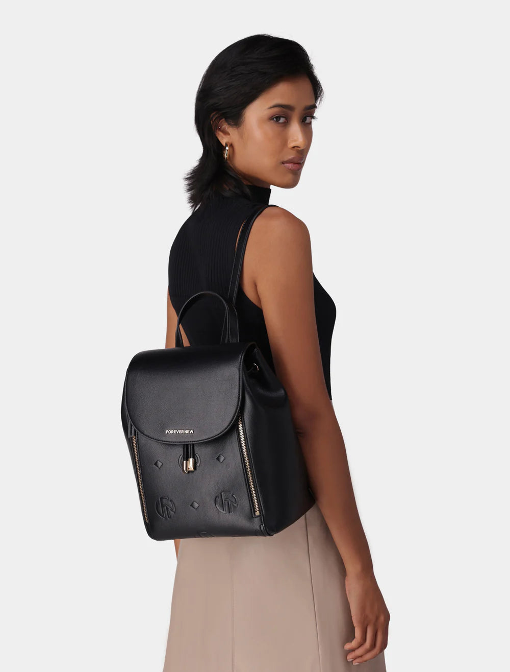 Forever New Priya Embossed Print Backpack