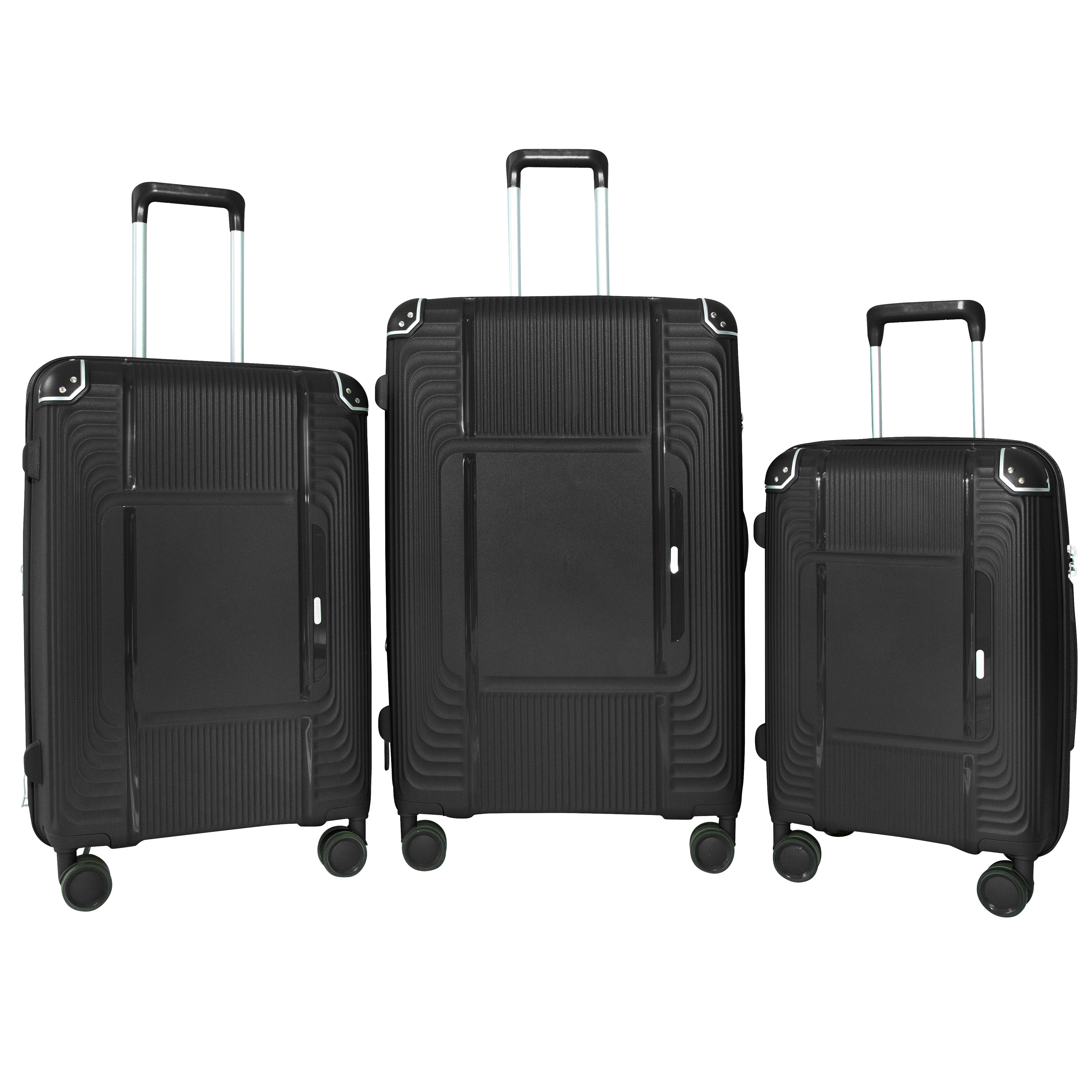 EVOLUTION SAINT LUCIA 3PC SPINNER LUGGAGE SET + MEMORY FOAM PILLOW