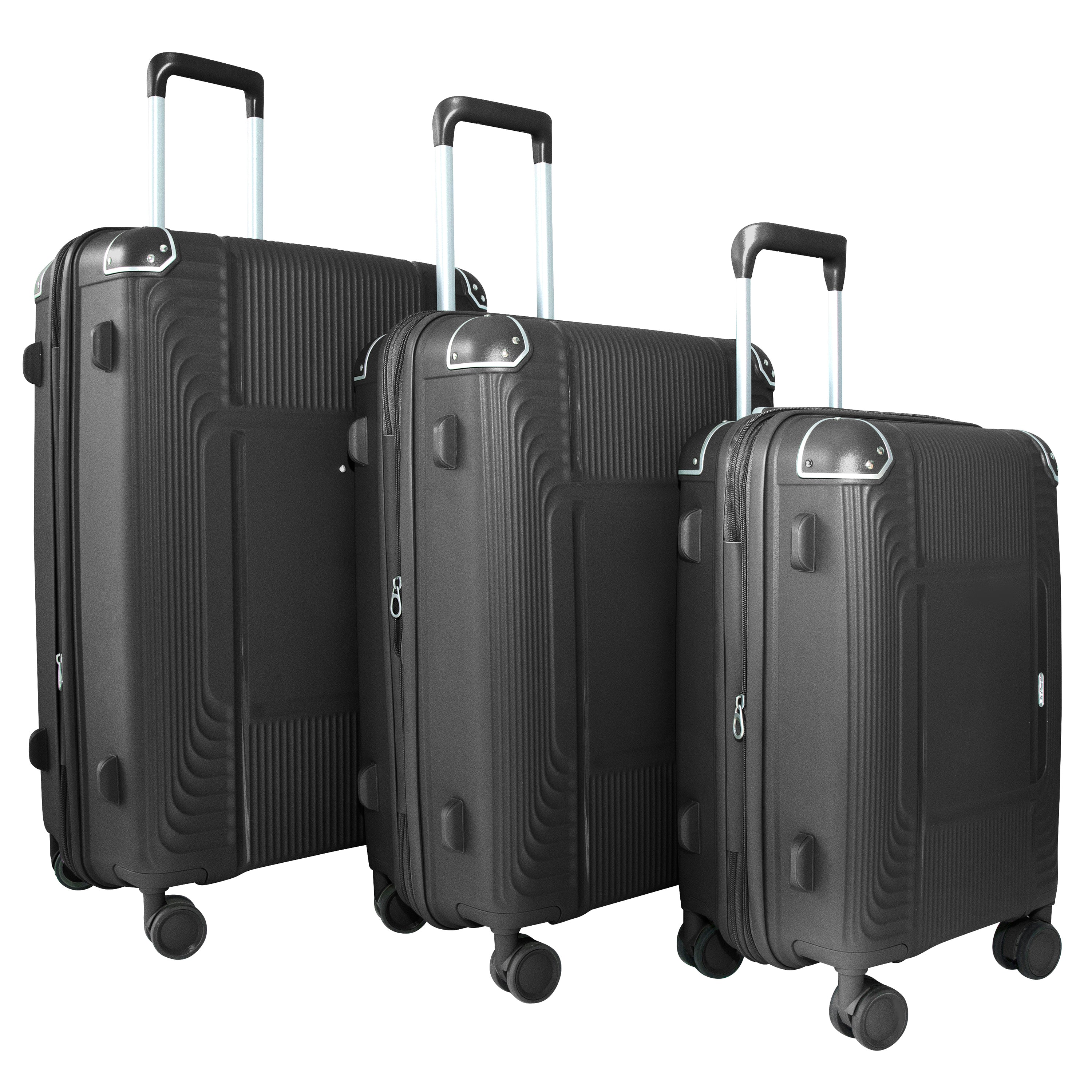 EVOLUTION SAINT LUCIA 3PC SPINNER LUGGAGE SET + MEMORY FOAM PILLOW