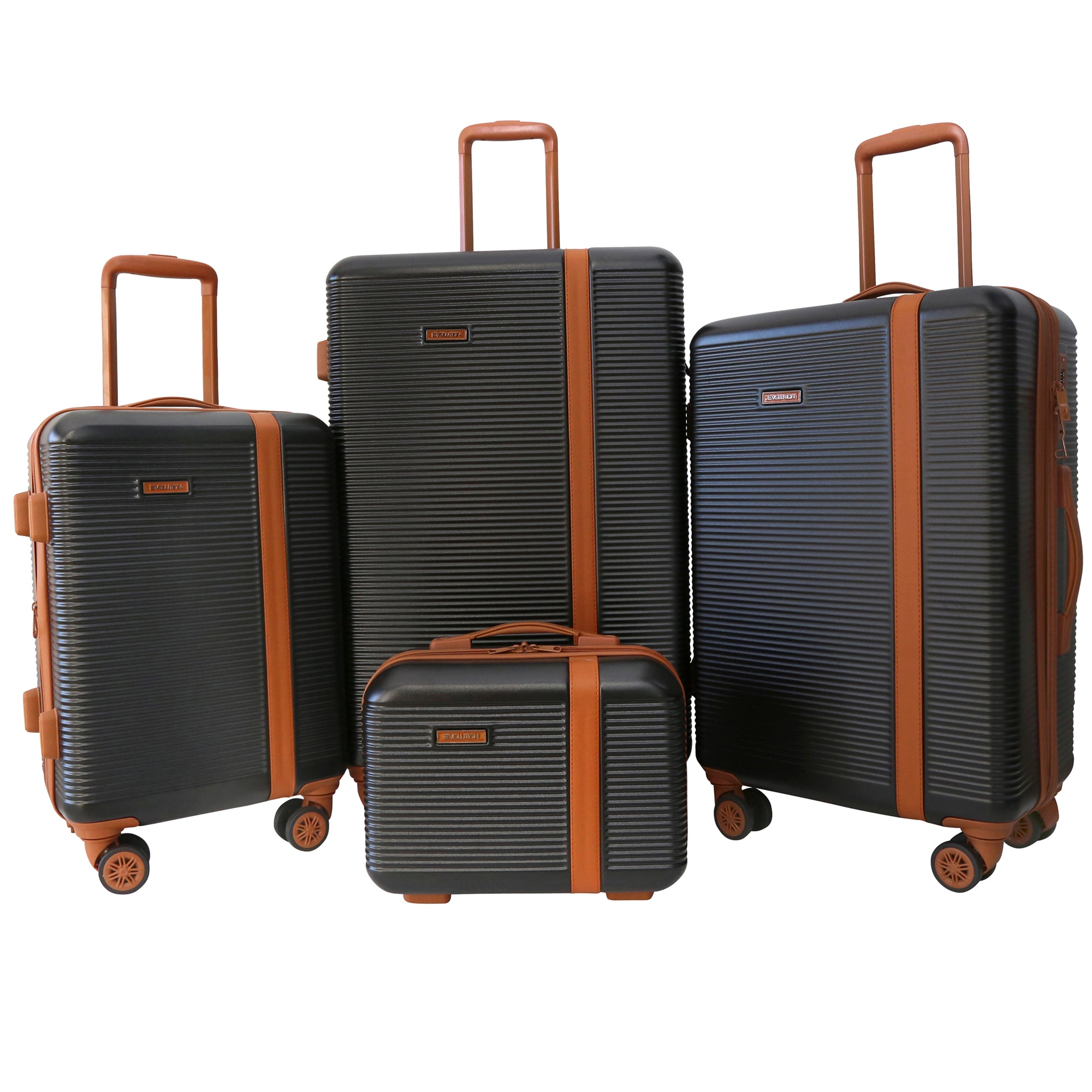 EVOLUTION HYDE PARK 4PC SPINNER LUGGAGE SET + 2 LUGGAGE PROTECTORS