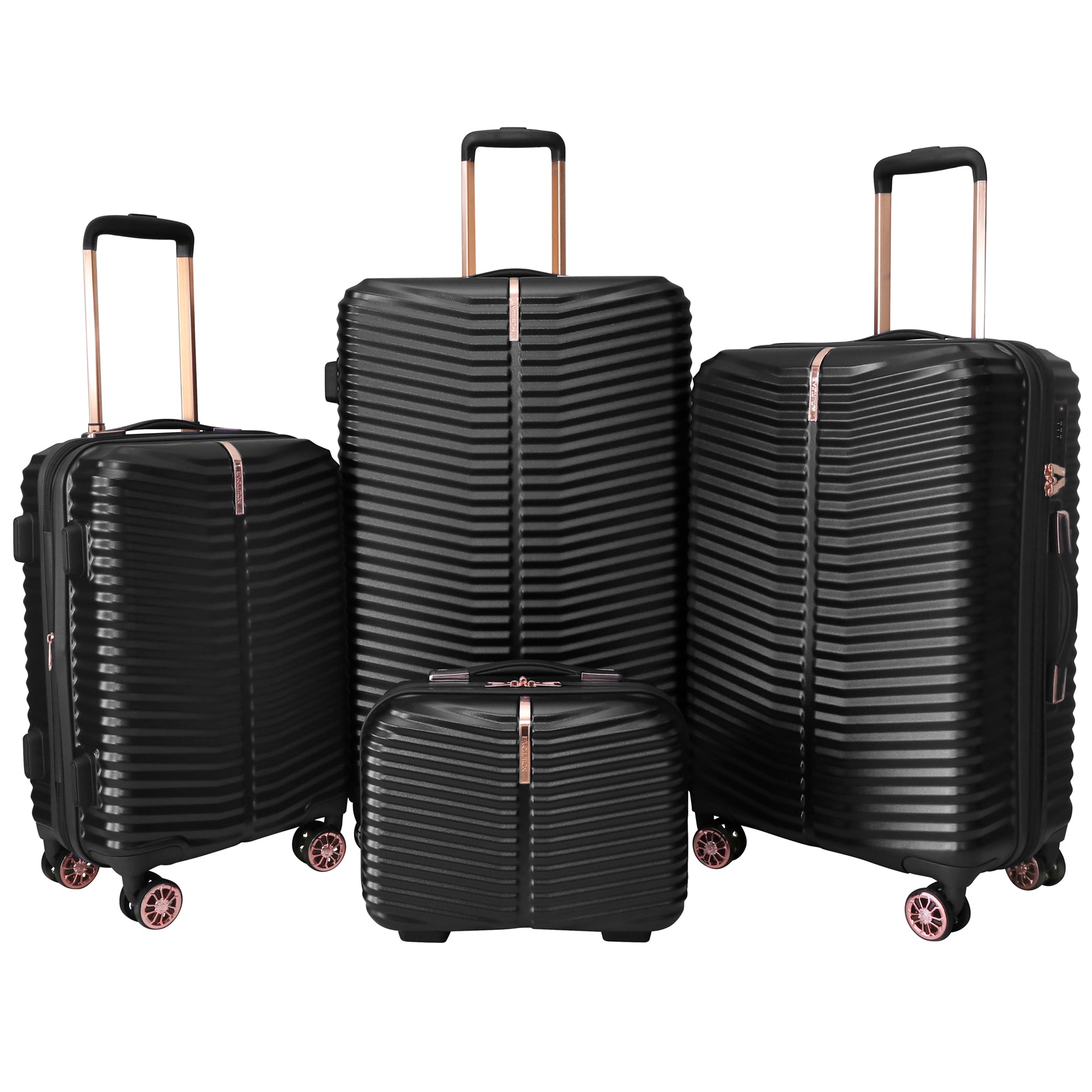 EVOLUTION KIRSTENBOSCH 4PC SPINNER LUGGAGE SET  + 2 FREE LUGGAGE PROTECTORS