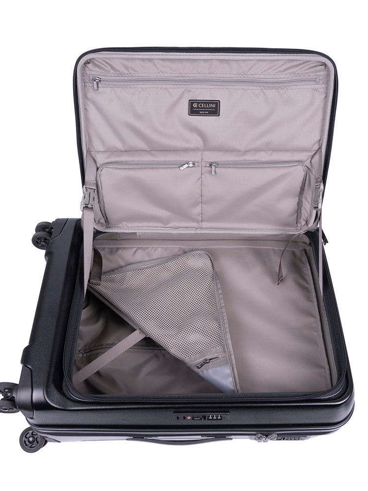 Cellini Tri Pak Medium 4 Wheel Trolley Case Includes 1 Lrg & 1 Med Packing Cube