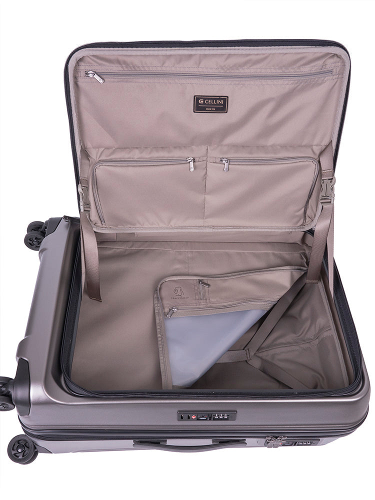 Cellini Tri Pak Medium 4 Wheel Trolley Case Includes 1 Lrg & 1 Med Packing Cube