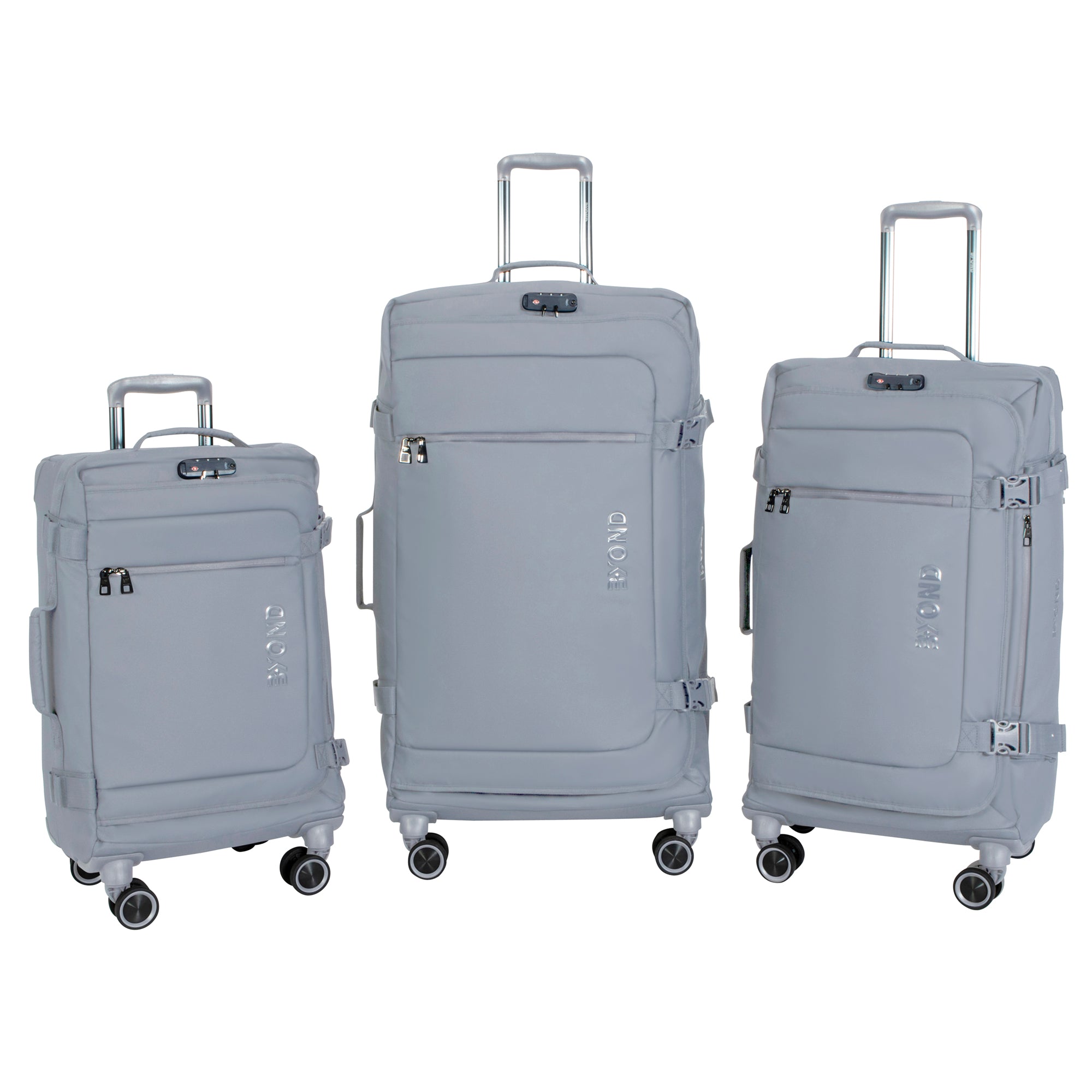 Byond Xplorer Water-Resistant 4 Wheel Trolley Duffel Bag Set