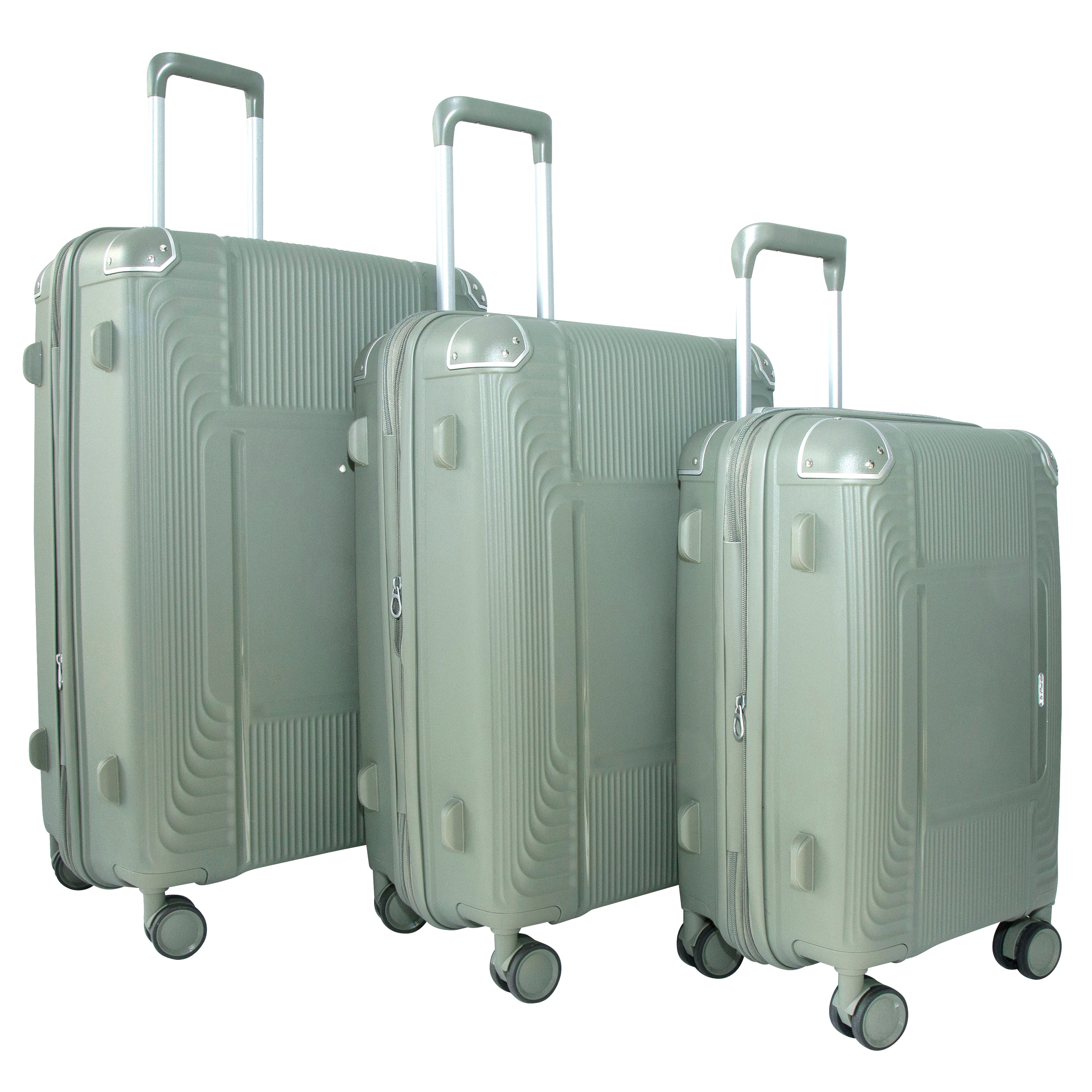 EVOLUTION SAINT LUCIA 3PC SPINNER LUGGAGE SET + MEMORY FOAM PILLOW