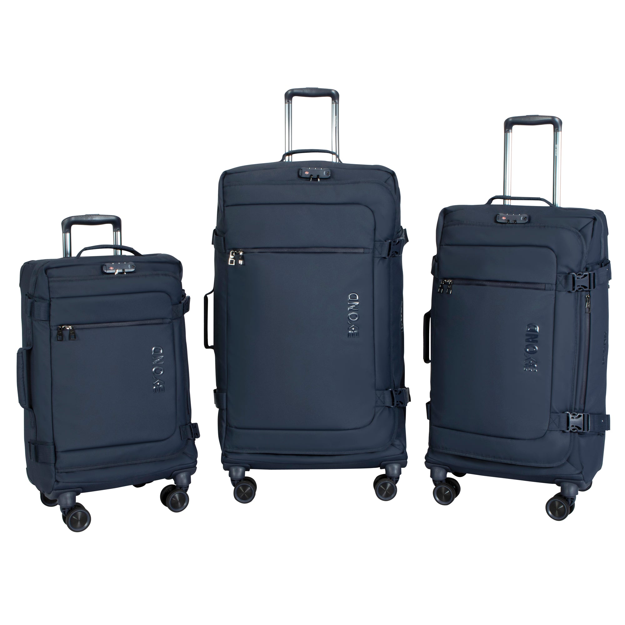 Byond Xplorer Water-Resistant 4 Wheel Trolley Duffel Bag Set