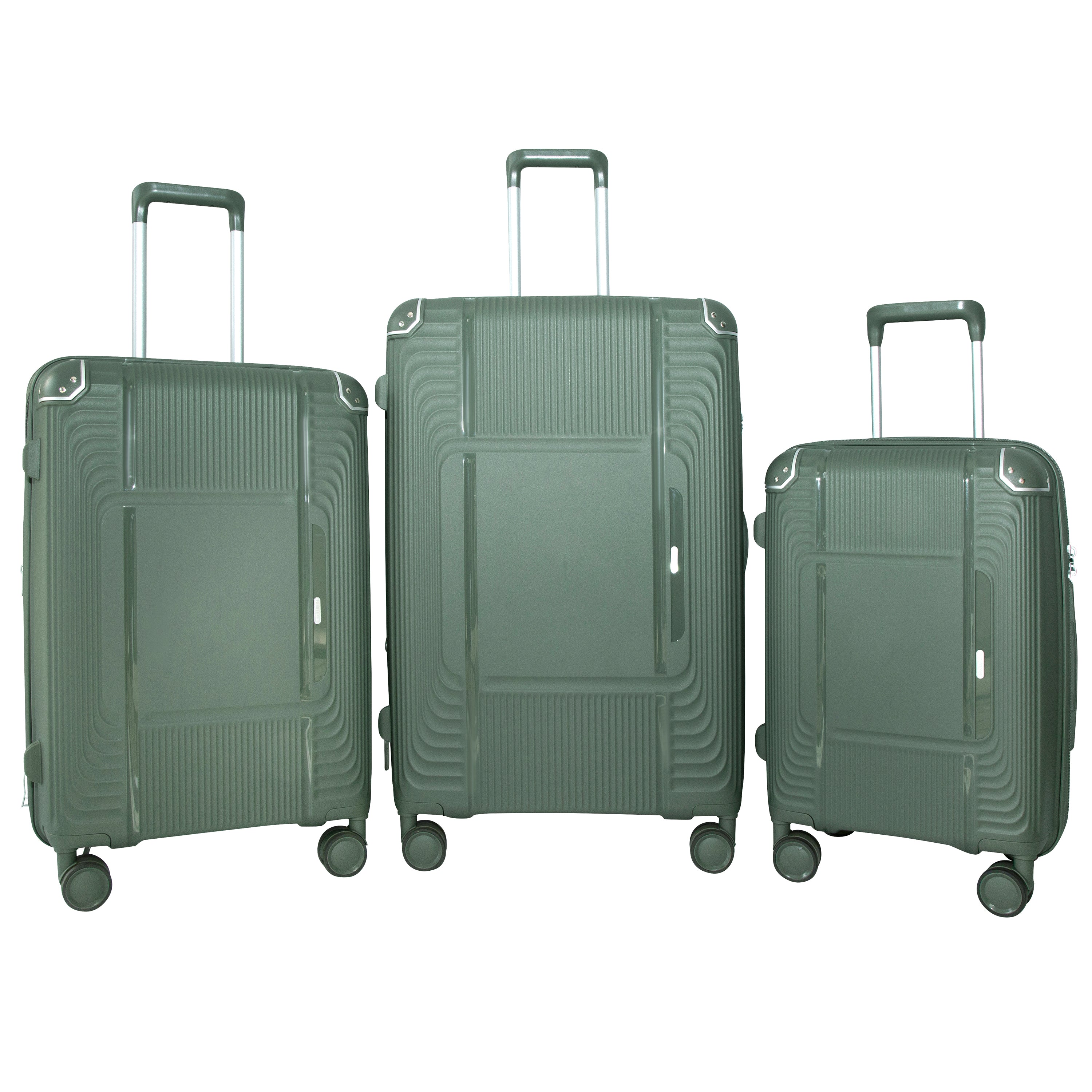 EVOLUTION SAINT LUCIA 3PC SPINNER LUGGAGE SET + MEMORY FOAM PILLOW