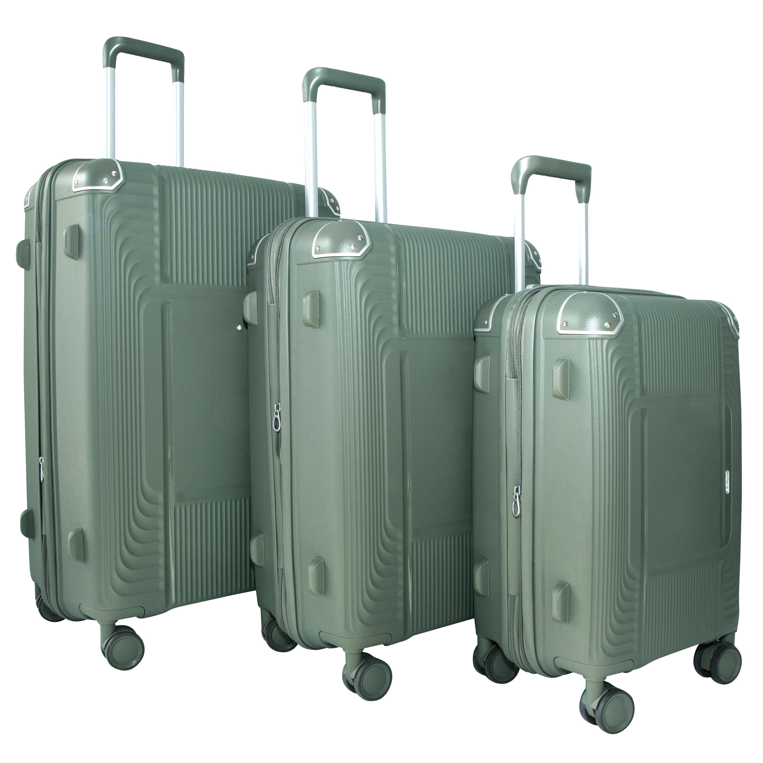 EVOLUTION SAINT LUCIA 3PC SPINNER LUGGAGE SET + MEMORY FOAM PILLOW