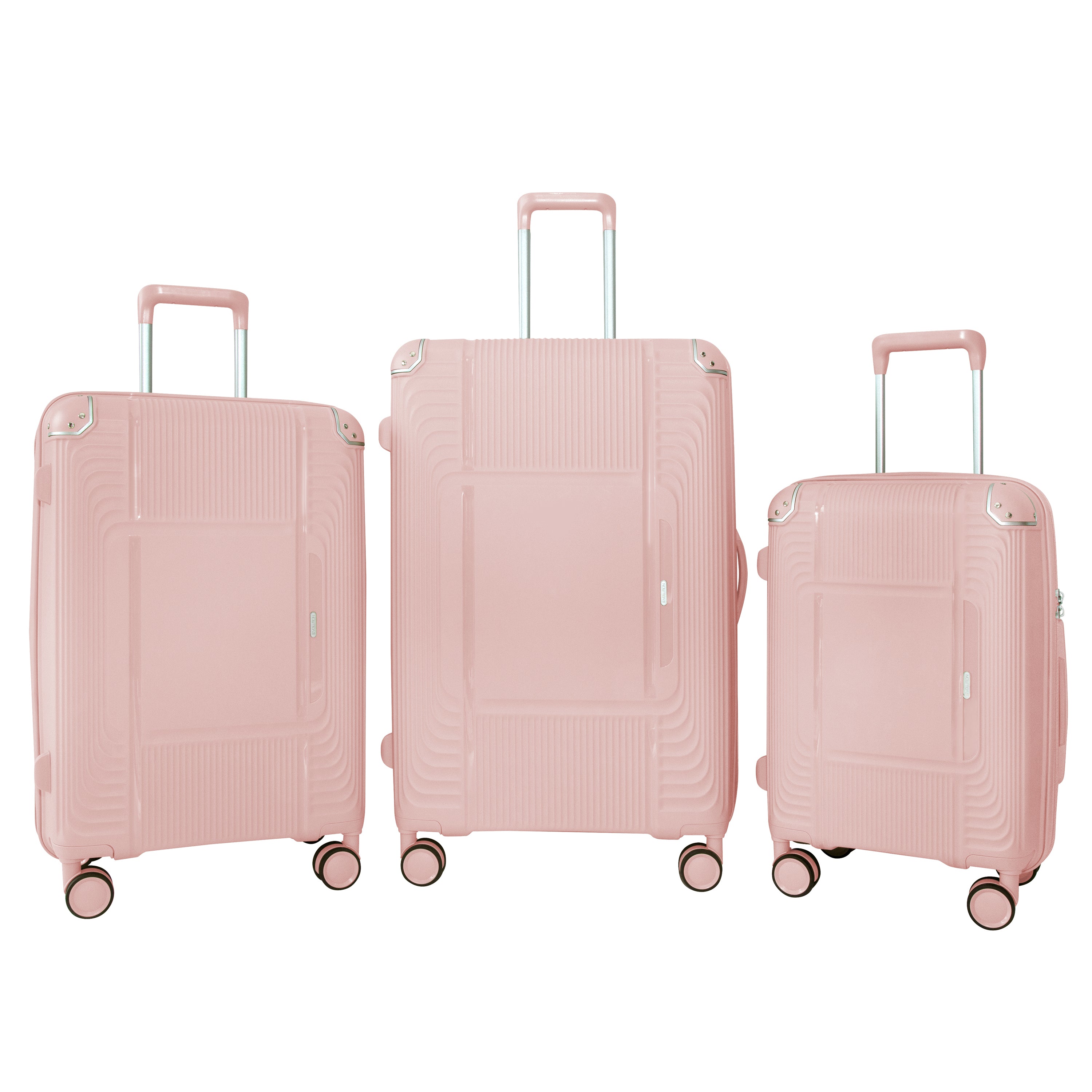 EVOLUTION SAINT LUCIA 3PC SPINNER LUGGAGE SET + MEMORY FOAM PILLOW