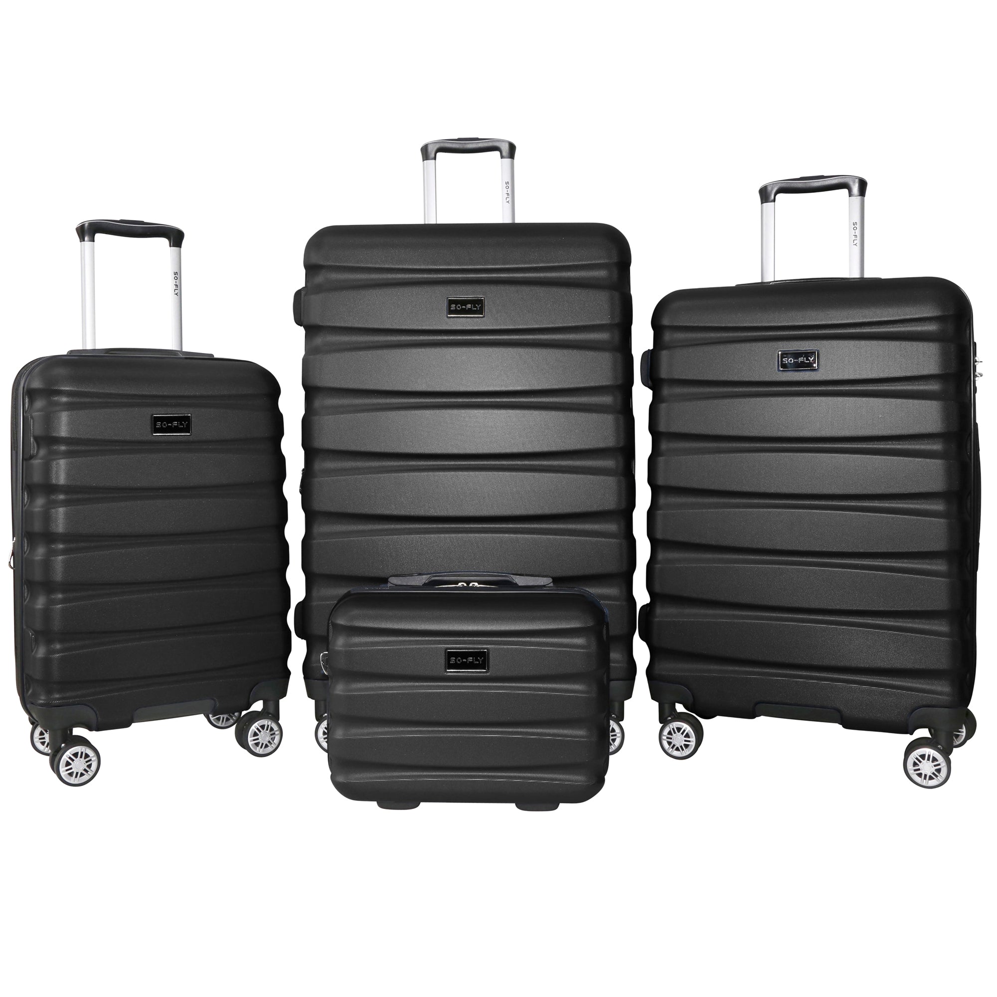 So-Fly Wave 4 Piece Spinner Luggage Set + 1 LUGGAGE PROTECTOR